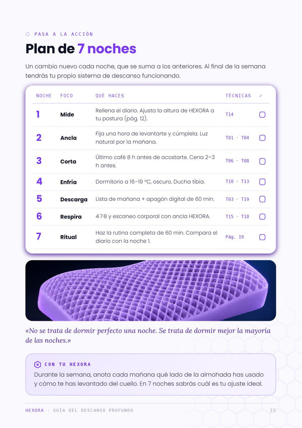 Página de muestra de la guía «El método Noche Profunda»